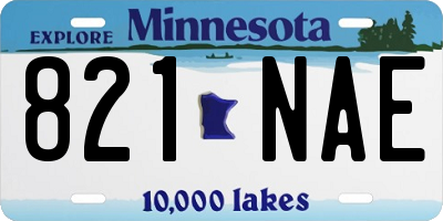 MN license plate 821NAE