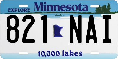 MN license plate 821NAI