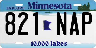 MN license plate 821NAP