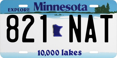 MN license plate 821NAT