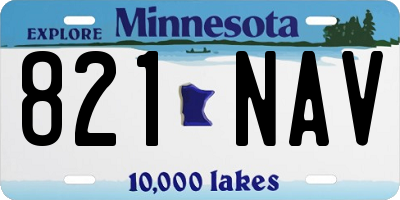 MN license plate 821NAV