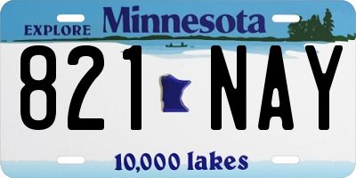 MN license plate 821NAY
