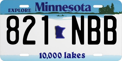 MN license plate 821NBB