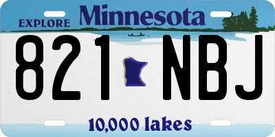 MN license plate 821NBJ