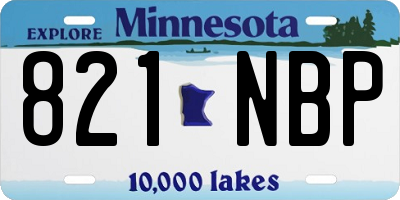 MN license plate 821NBP