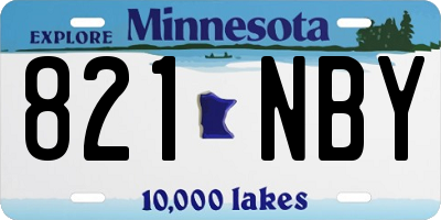 MN license plate 821NBY