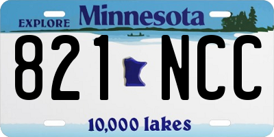 MN license plate 821NCC