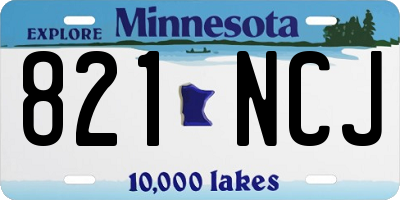 MN license plate 821NCJ