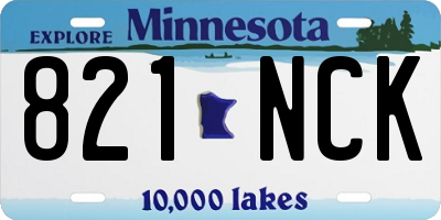 MN license plate 821NCK