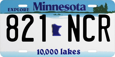 MN license plate 821NCR