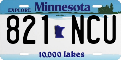 MN license plate 821NCU