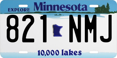 MN license plate 821NMJ