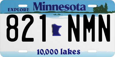 MN license plate 821NMN