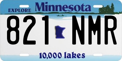 MN license plate 821NMR