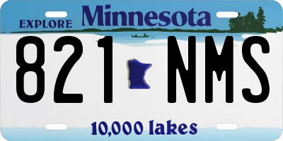 MN license plate 821NMS