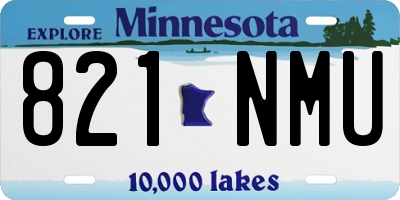 MN license plate 821NMU