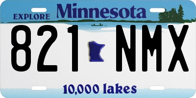 MN license plate 821NMX
