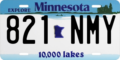 MN license plate 821NMY