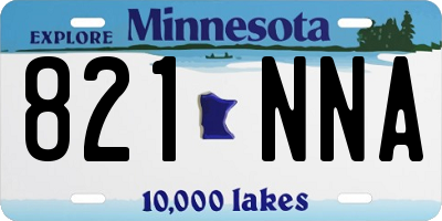 MN license plate 821NNA