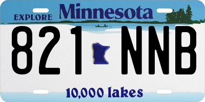 MN license plate 821NNB