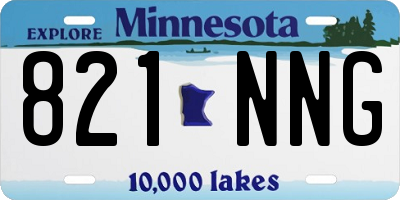 MN license plate 821NNG