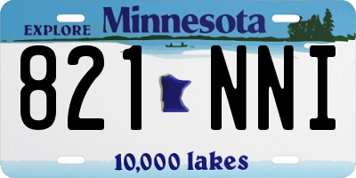 MN license plate 821NNI