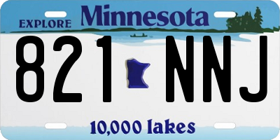 MN license plate 821NNJ