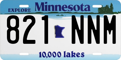 MN license plate 821NNM