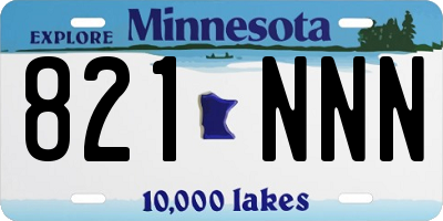 MN license plate 821NNN