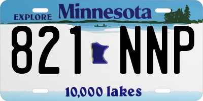 MN license plate 821NNP