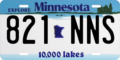 MN license plate 821NNS