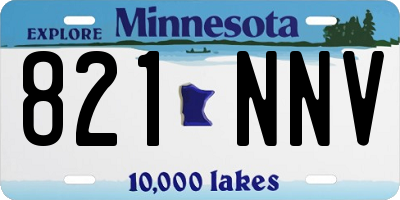 MN license plate 821NNV