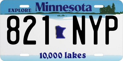 MN license plate 821NYP