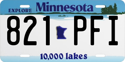 MN license plate 821PFI