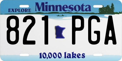 MN license plate 821PGA