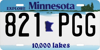 MN license plate 821PGG