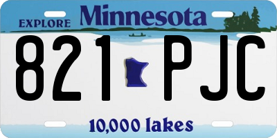 MN license plate 821PJC