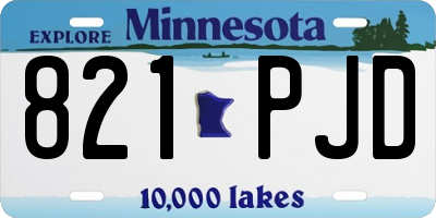 MN license plate 821PJD