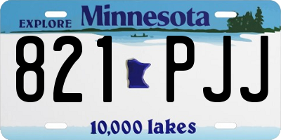 MN license plate 821PJJ