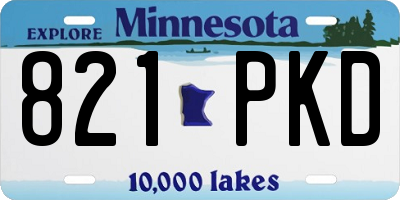 MN license plate 821PKD