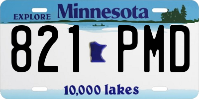 MN license plate 821PMD