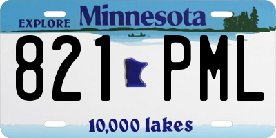 MN license plate 821PML
