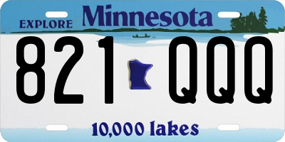 MN license plate 821QQQ