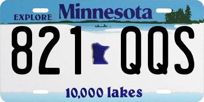 MN license plate 821QQS