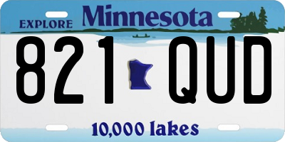 MN license plate 821QUD