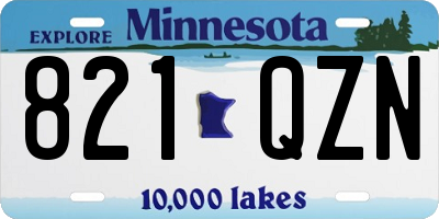 MN license plate 821QZN