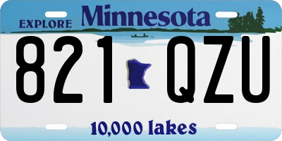 MN license plate 821QZU