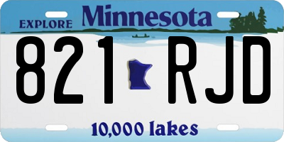 MN license plate 821RJD