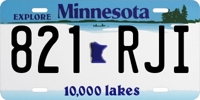 MN license plate 821RJI