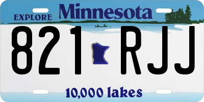 MN license plate 821RJJ